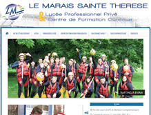 Tablet Screenshot of lycee-professionnel-centre-formation-lemarais-sainte-therese.fr